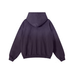 Relaxed Overdyed Ombre Faded Cotton Hoodie