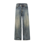 Whiskers Faded Straight Leg Jeans-INNBLAC Fashion Apparel