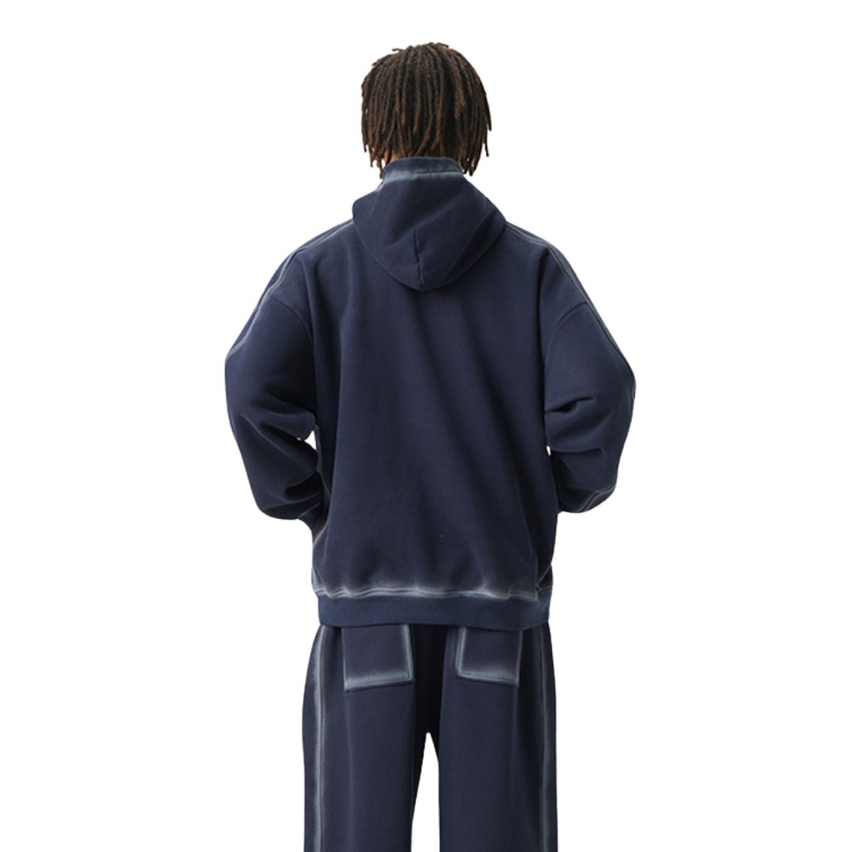 Heavyweight Spray-Bleach Wash Fleece Hoodie