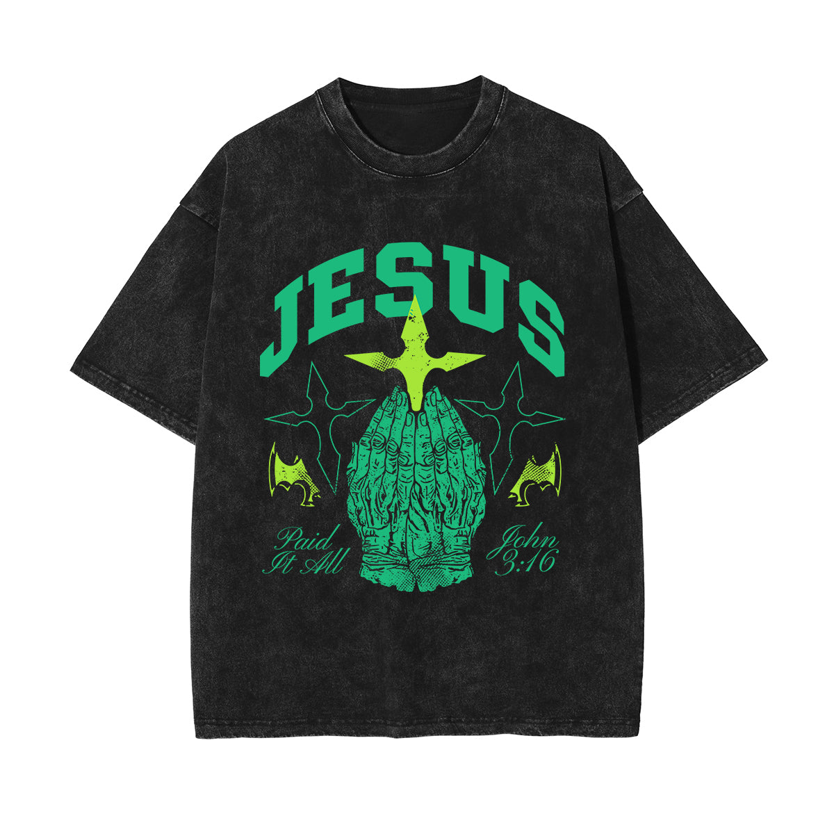 Jesus Paid It All Christian Graphic Tee-INNBLAC Fashion Apparel