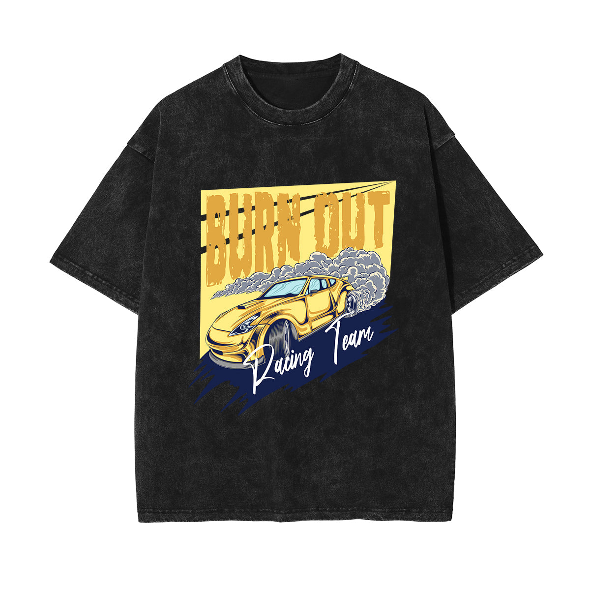 Burn Out Drift Car Graphic Tee-INNBLAC Fashion Apparel