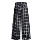 Vintage Hip-Hop Plaid High-Street Baggy Wide-Leg Trousers