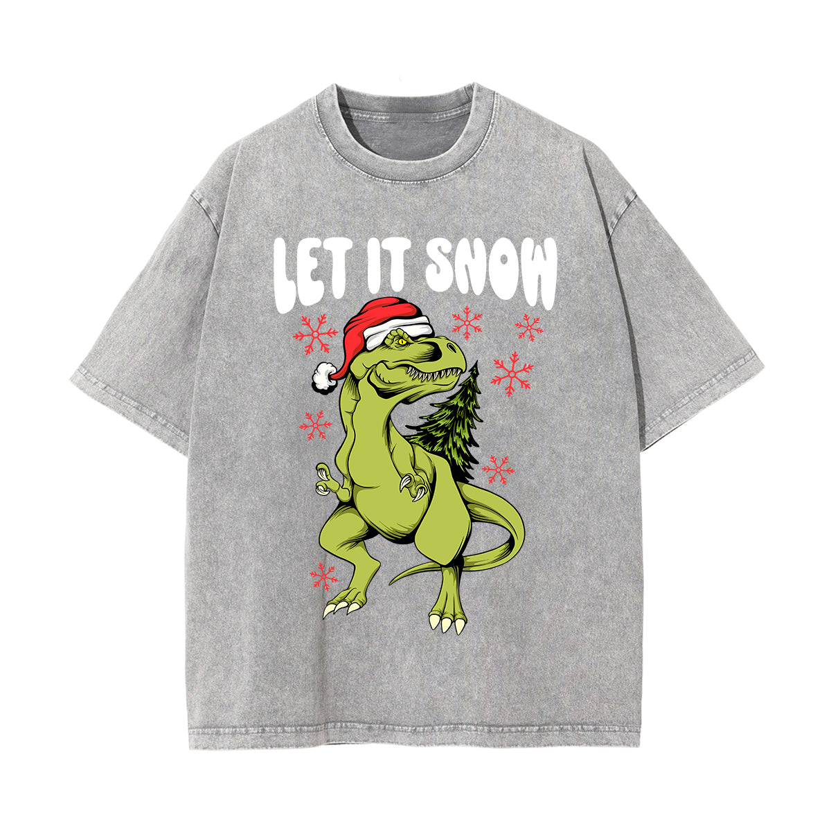 Let It Snow Graphic Washed Tee-INNBLAC Fashion Apparel