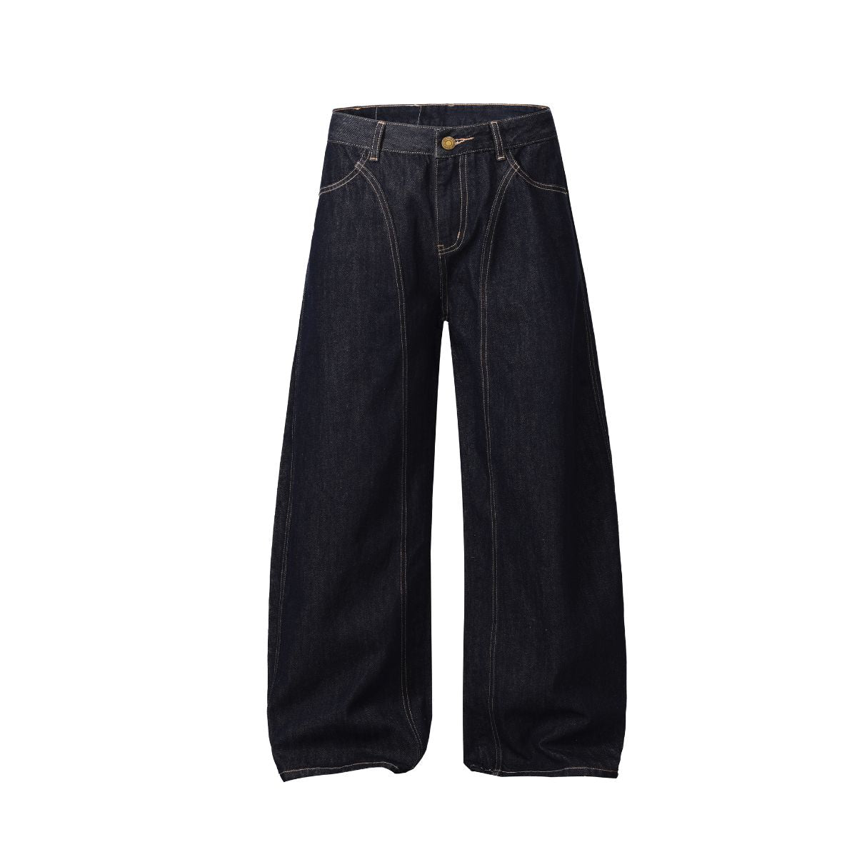 Men's Barrel-Leg Seam Jeans-INNBLAC Fashion Apparel