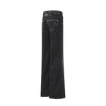 Street Deconstructed Embroidered Slim Flare Jeans