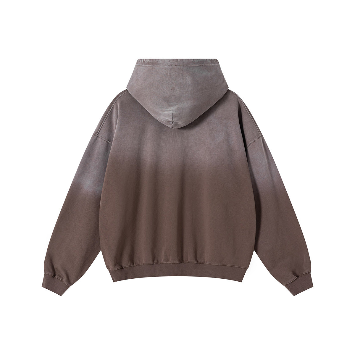 Relaxed Overdyed Ombre Faded Cotton Hoodie