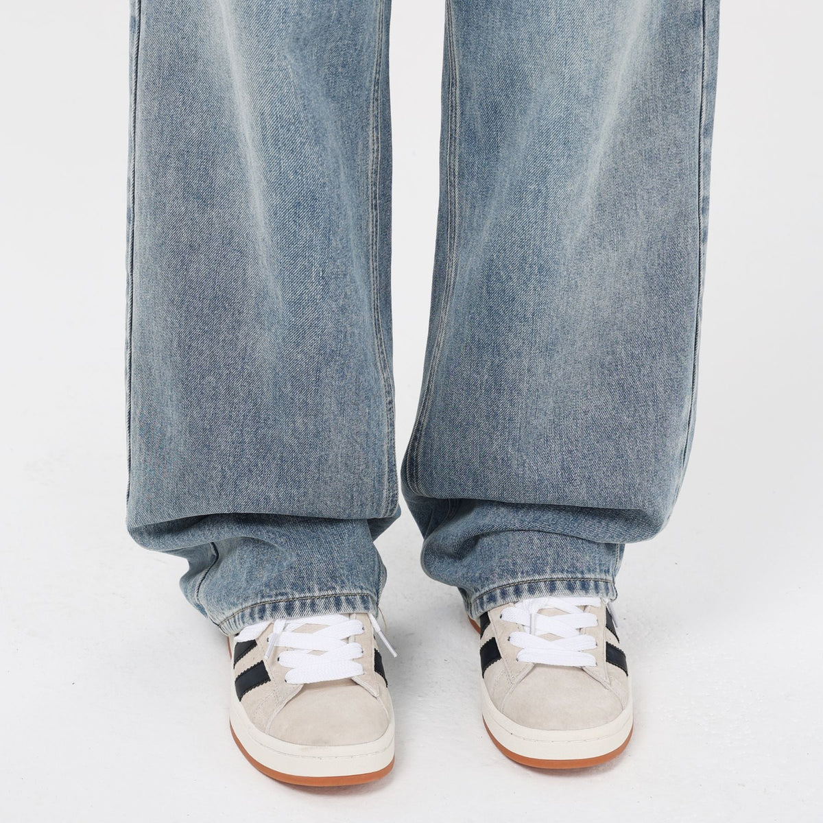 Washed Vintage Blue Boyfriend Jeans-INNBLAC Fashion Apparel