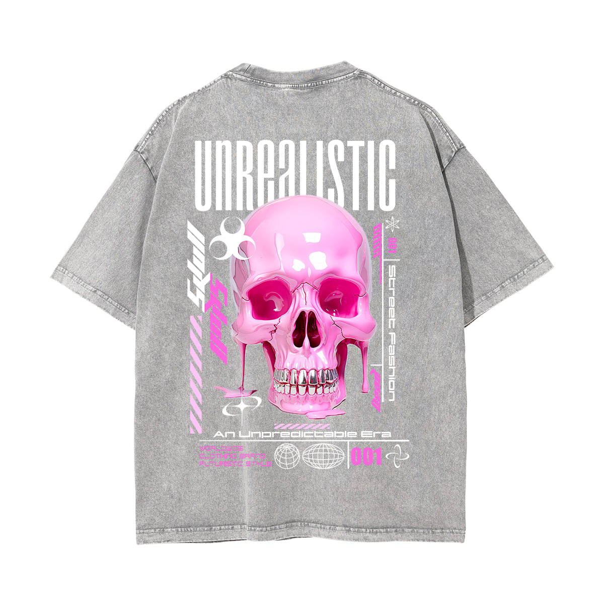 Skull Melted Streetwear Graphic Tee-INNBLAC Fashion Apparel