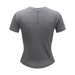 Women’s Retro Wash Fitted Stand Collar Tee