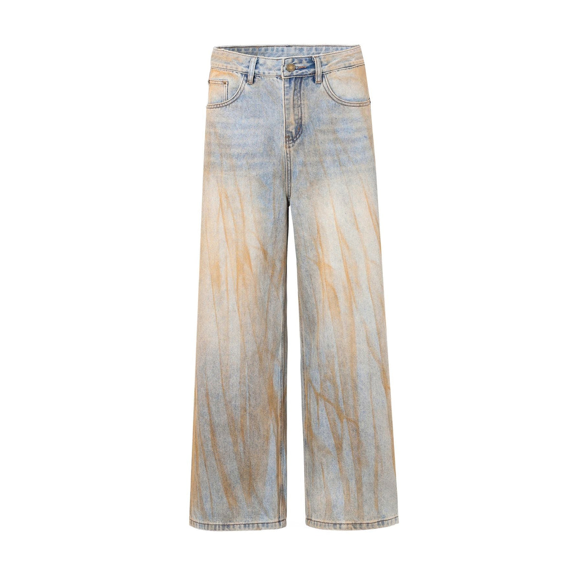 Muddy Washed Wide Leg Jeans-INNBLAC Fashion Apparel