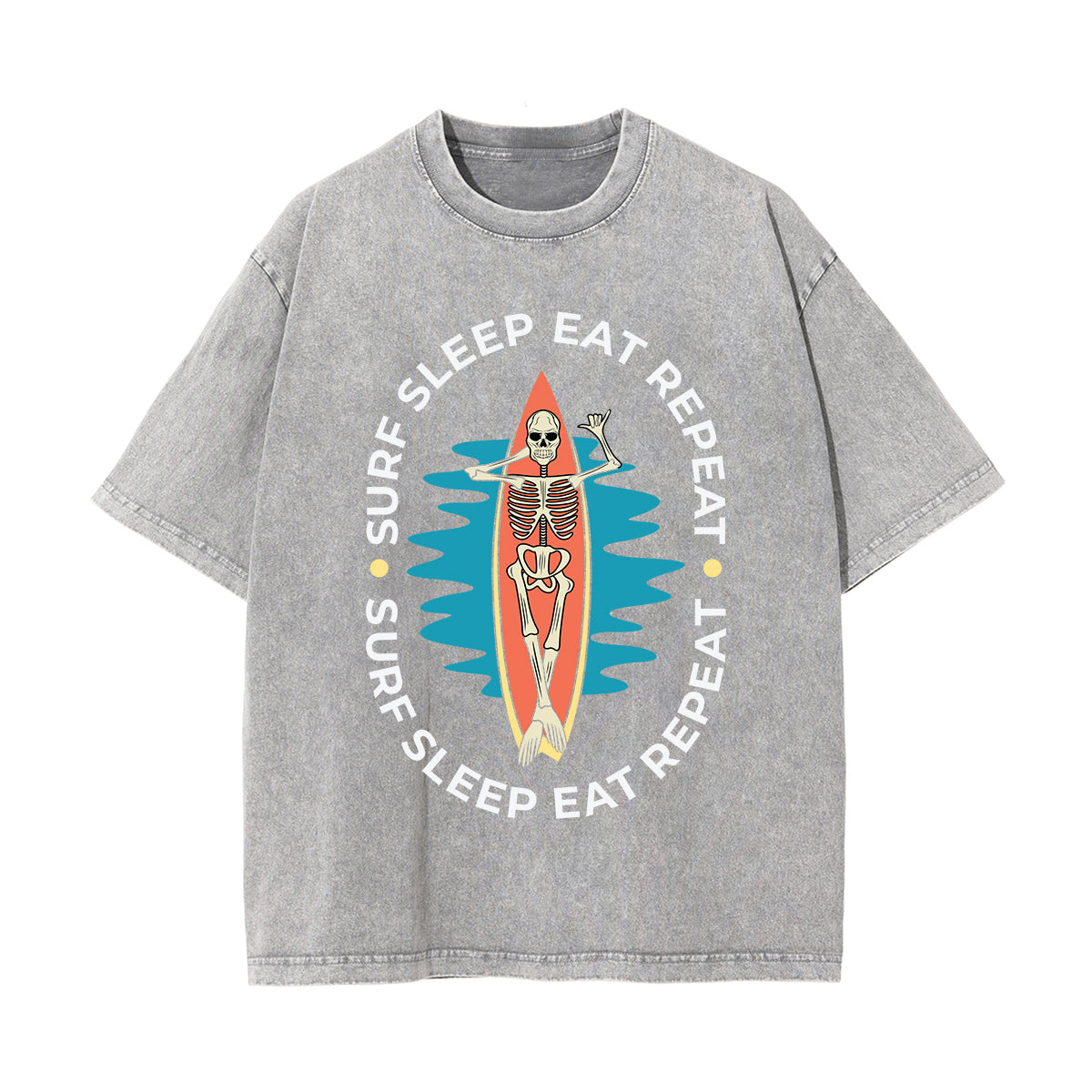 Surf Sleep Eat Repeat Graphic Tee-INNBLAC Fashion Apparel