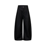 Vintage Curved Wide Leg Draped Trousers