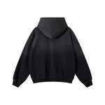 Relaxed Overdyed Ombre Faded Cotton Hoodie