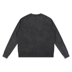Vintage Snow Wash Relaxed Fit Cotton Knit Sweater