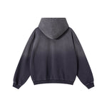 Relaxed Overdyed Ombre Faded Cotton Hoodie
