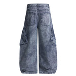 Distressed Wide Leg Cargo Pants