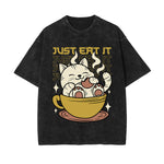 Just Eat lt Graphic Washed Tee-INNBLAC Fashion Apparel