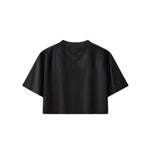 Cyber-Grunge Distressed Cutout Y2K Cropped Top