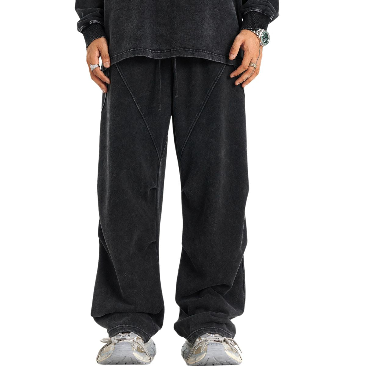 Drawstring Waist Relaxed Sweatpants-INNBLAC Fashion Apparel