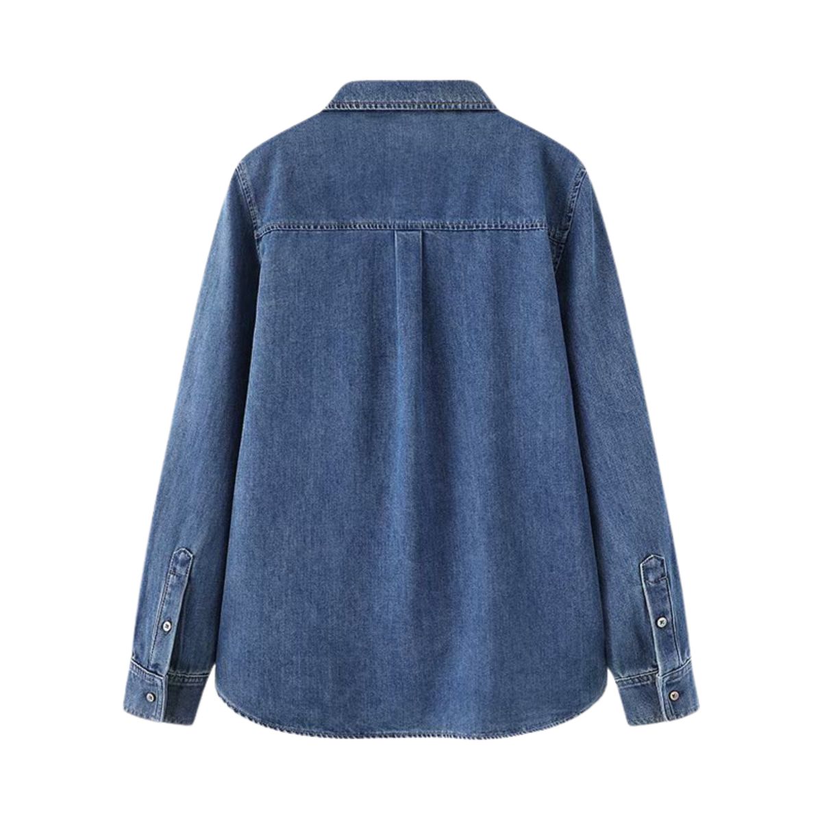 Lapel Long-sleeved Single-breasted Loose Casual Shirt