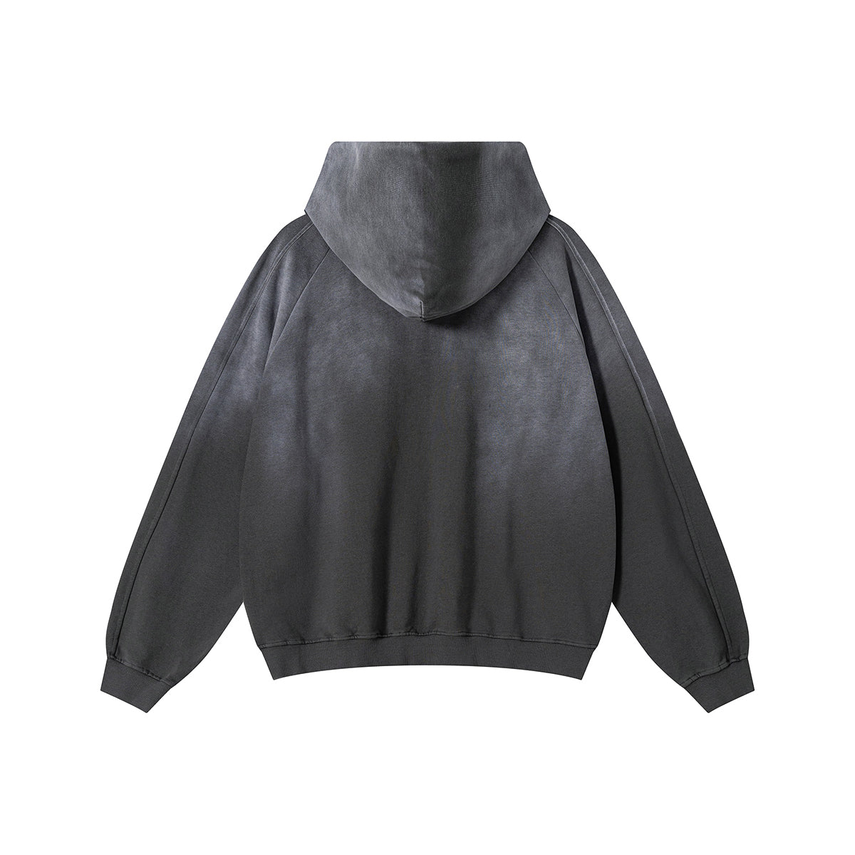 Heavyweight Washed Ombre Faded Cotton Hoodie