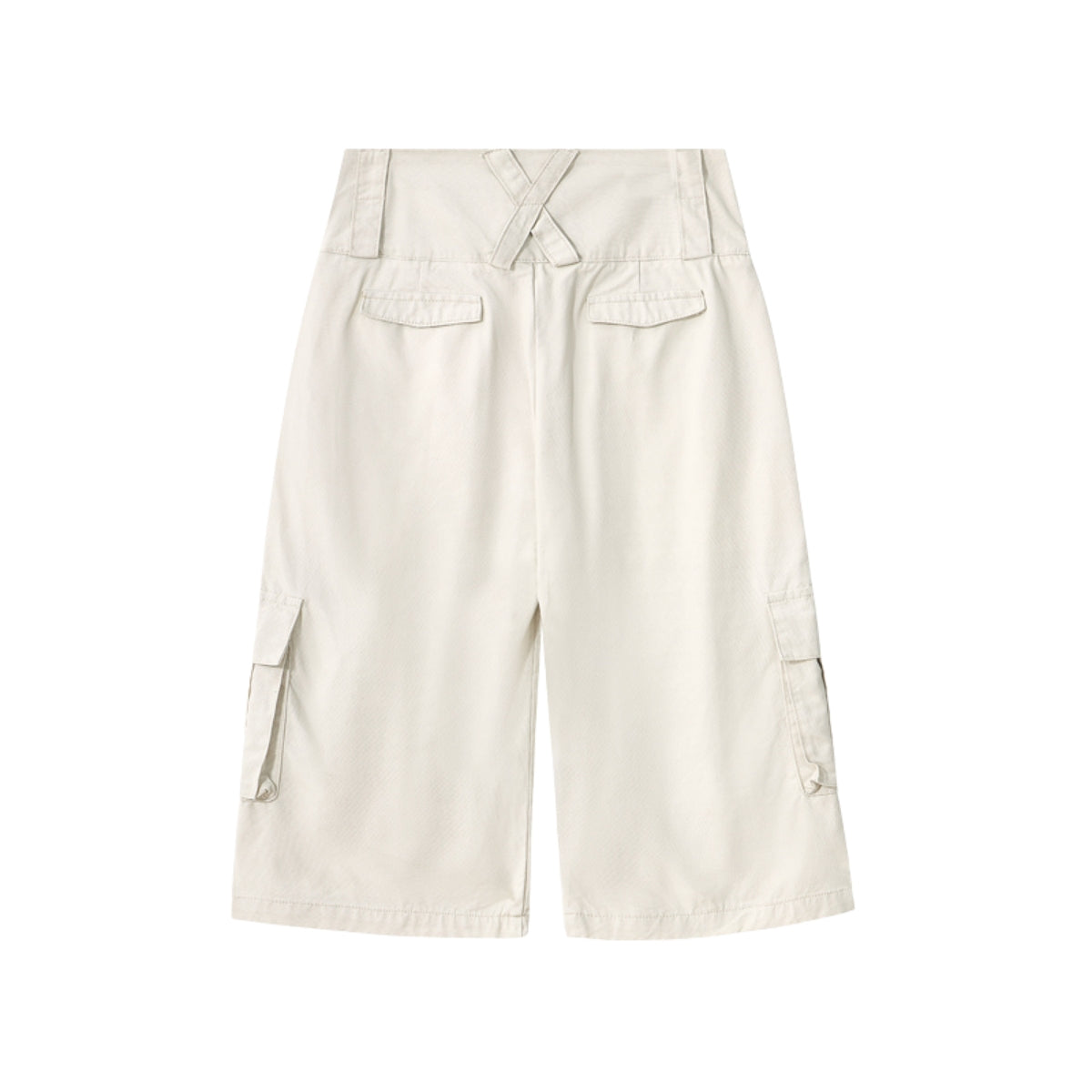 High-Waist Multi-Pocket Cargo Bermuda Shorts