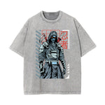 Urban Ninja Stone Wash Graphic Tee-INNBLAC Fashion Apparel