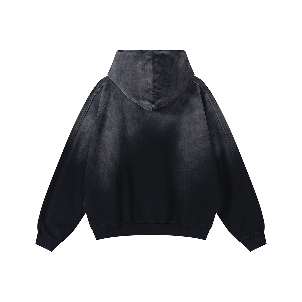 Heavyweight Washed Ombre Faded Cotton Hoodie