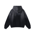 Heavyweight Washed Ombre Faded Cotton Hoodie