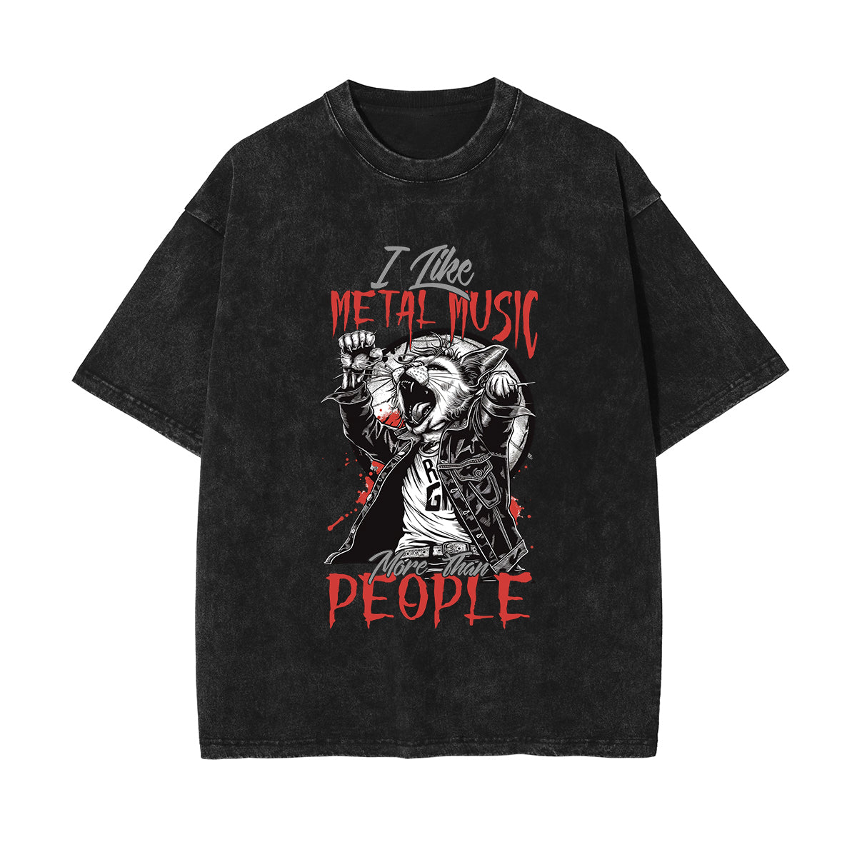 I Like Metal Music More Than People Graphic Tee-INNBLAC Fashion Apparel