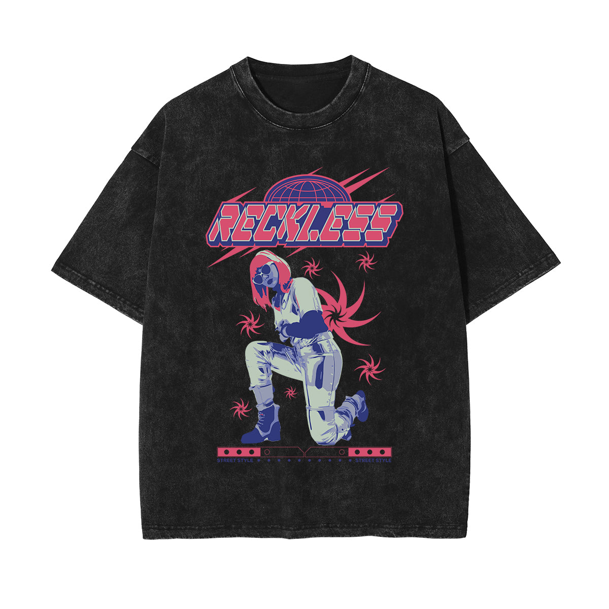 Reckless Y2k Streetwear Graphic Tee-INNBLAC Fashion Apparel