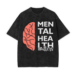 Mental Health Matters & Brain Graphic Tee-INNBLAC Fashion Apparel