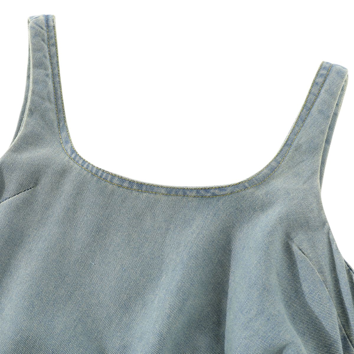 Vintage Washed Denim Slip Mididress