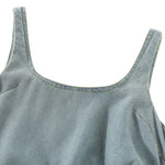 Vintage Washed Denim Slip Mididress