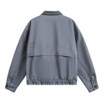 Vintage Washed Canvas Barn-style Loose-fitting Denim Jacket