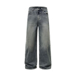 Washed Whiskers Baggy Jeans-INNBLAC Fashion Apparel