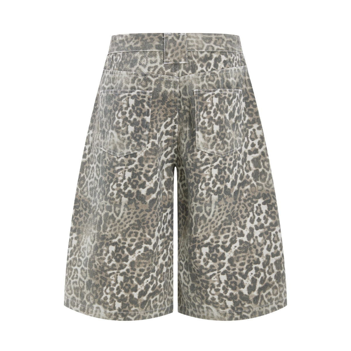 Retro Leopard Baggy Bermuda Shorts