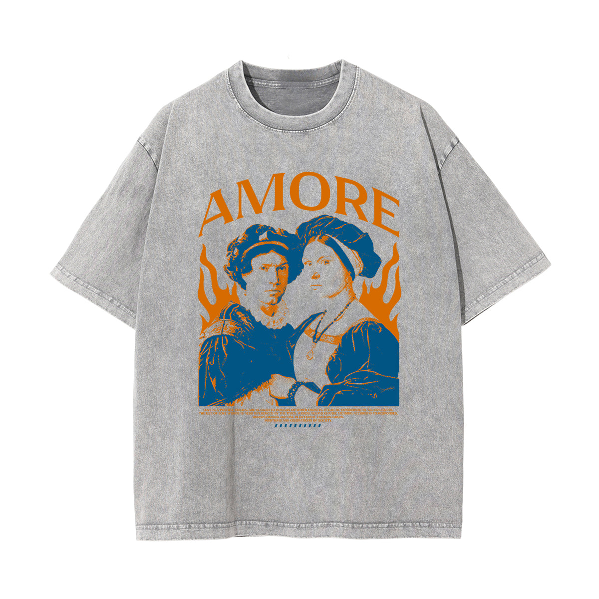 Amore Streetwear Stone Wash Graphic Tee-INNBLAC Fashion Apparel