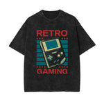 Retro Gaming Stone Wash Graphic Tee-INNBLAC Fashion Apparel