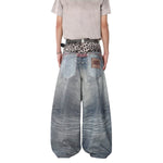 Vintage Layered Balloon Leg Jeans