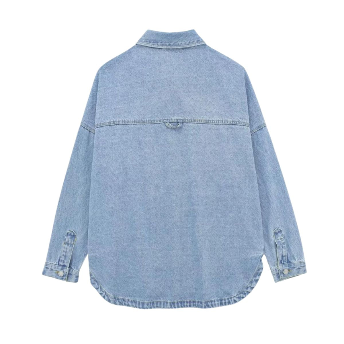 Fashion Lapel Long-sleeved Denim Shirt Jacket