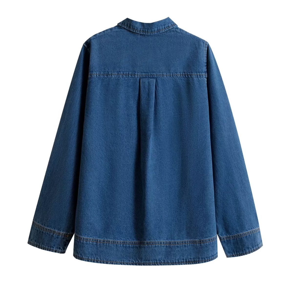 Women's Street Fashion Casual Shirt-Style Denim Top