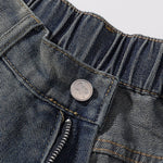 High Waist Wide Leg Ombre Denim Shorts