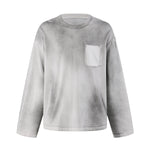 Faded Color Block Pocket Long Sleeve