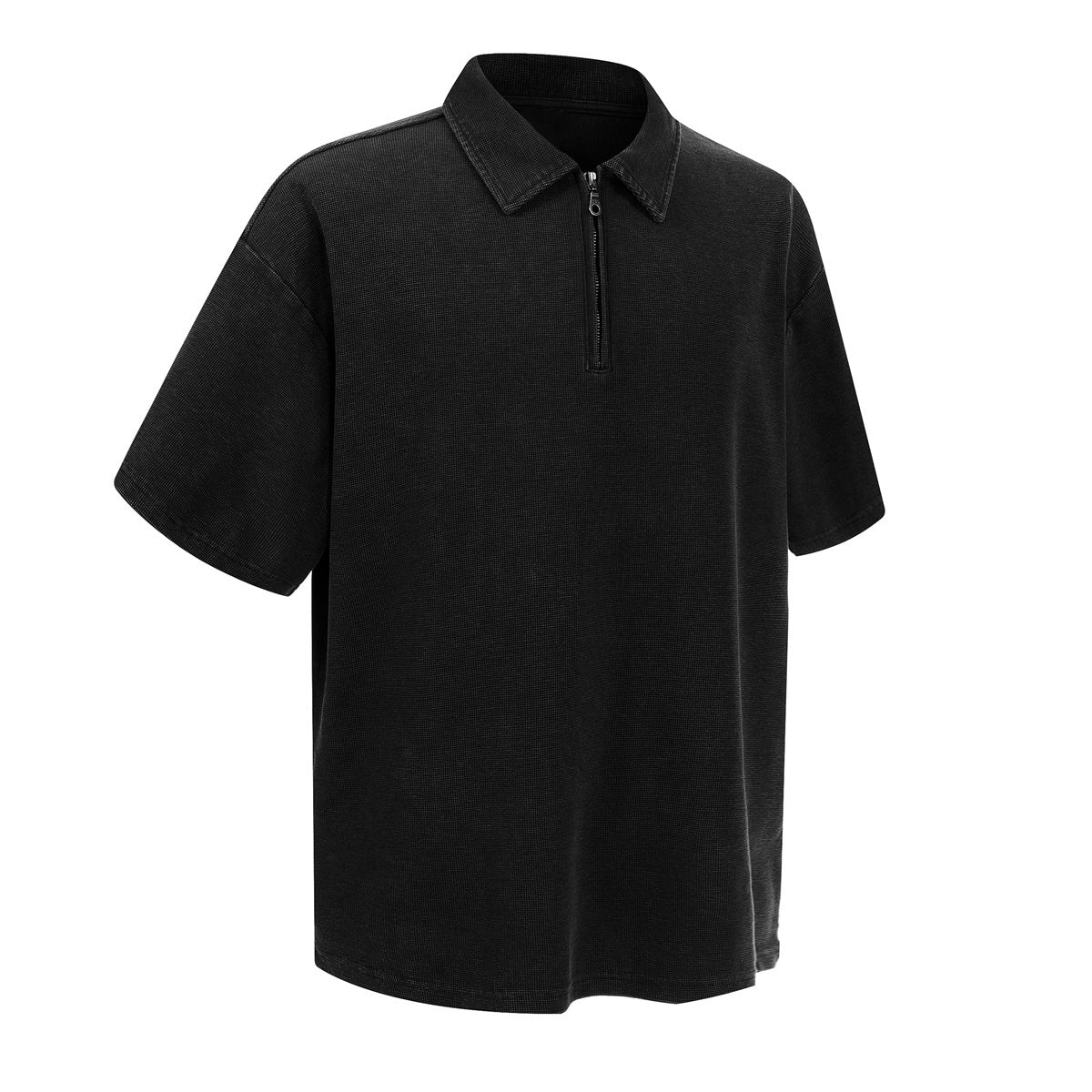 Zippered Polo Soft Cotton Everyday Casual Stylish Tee