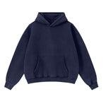Soft Cotton Fleece Front Pocket Pullover Hoodie