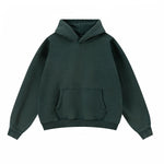 Soft Cotton Fleece Front Pocket Pullover Hoodie
