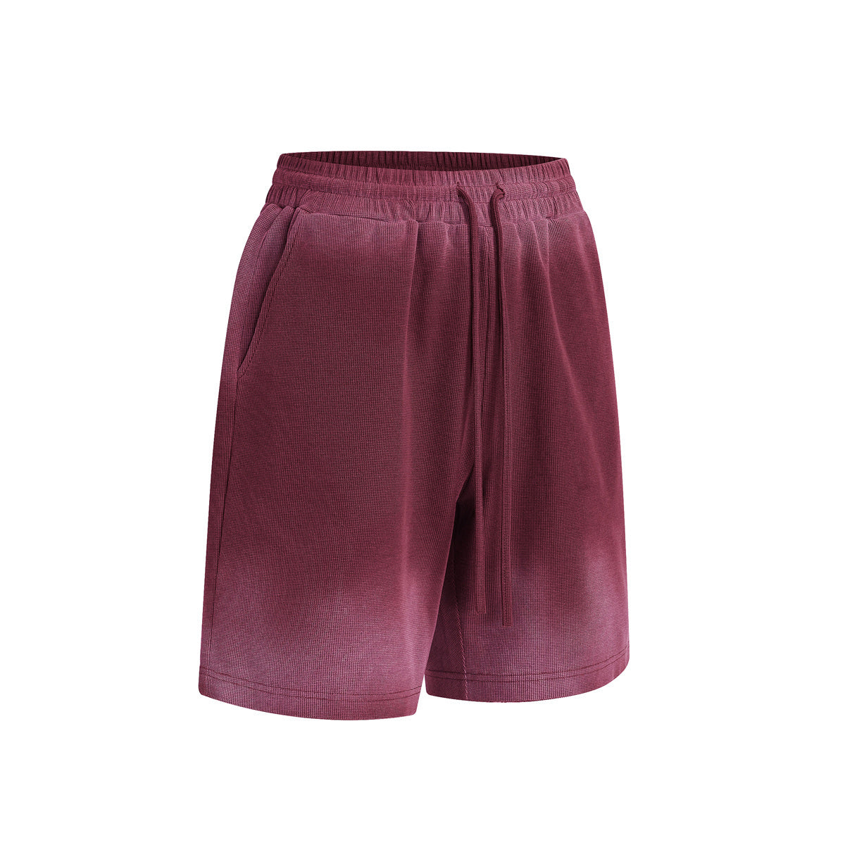 Ombre Color Drawstring Casual Lounge Elastic Waist Shorts