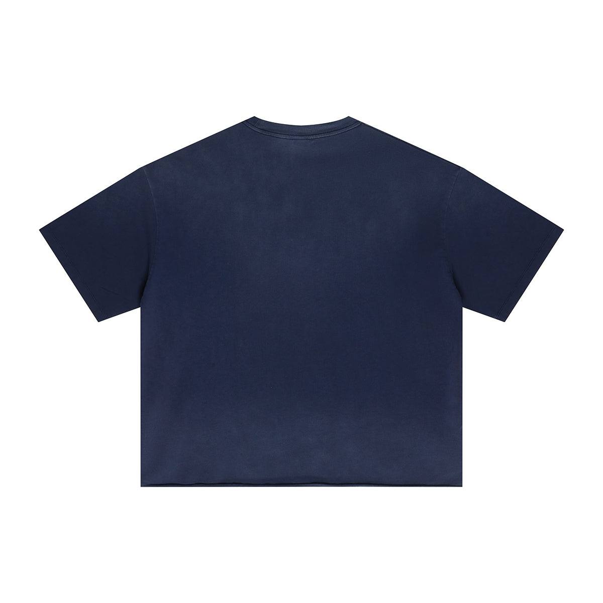 Boxy Raw Edge Washed Loose Short Sleeve Tee