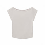 Solid Slim Fit Cropped Hot Girl Tee